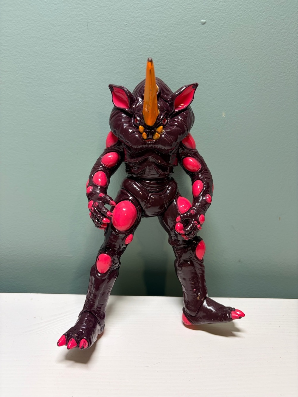1993 Mighty Morphin Power Rangers Evil Space Alien Rhino Blaster 7" Figure